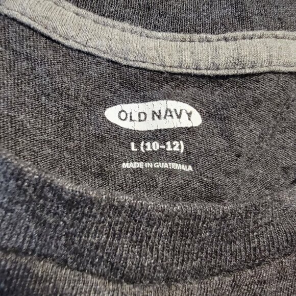 Old Navy Boys Size L (10-12) Gray Graphic Retro Be Kind Rewind Short Sleeve Tee - Picture 3 of 6
